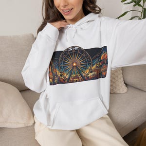 Carnival Ferris Wheel Night Lights - Hoodie zdjęcie 5
