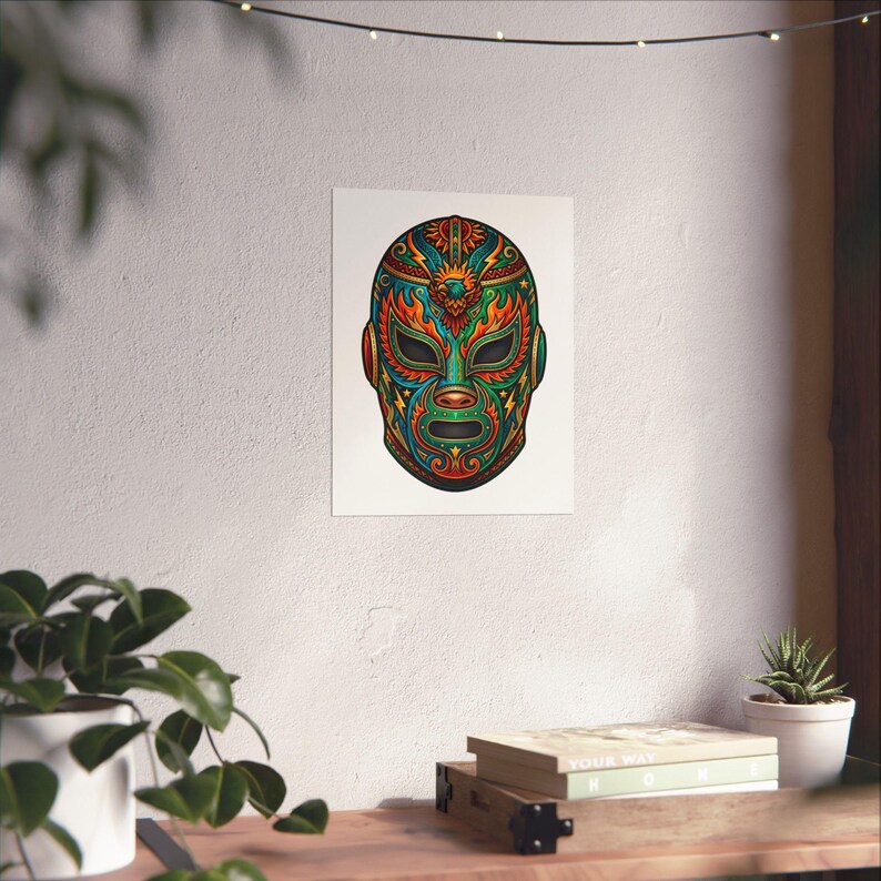 Mexican Luchador Mask Colorful - Poster image 6