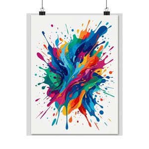 Abstract Paint Splash Colorful - Poster 画像 1
