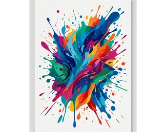 Abstract Paint Splash Colorful - Poster