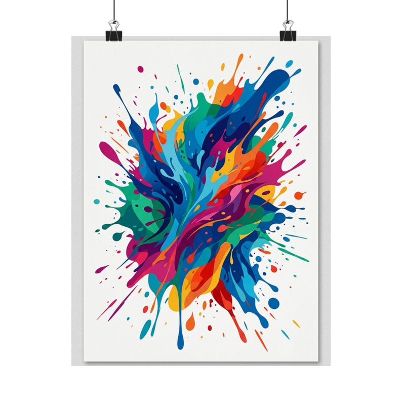 Abstract Paint Splash Colorful - Poster 画像 1