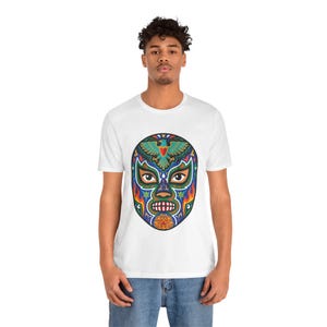 Mexican Luchador Mask Colorful - Tshirt image 6