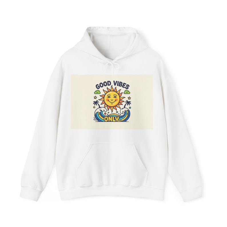 Good Vibes Only Streetwear Sweatshirt | Trendy Urban Graphic Pullover Aesthetic Top image 1