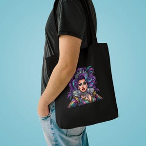Drag Queen Fabulous Portrait - Tote Bag image 3