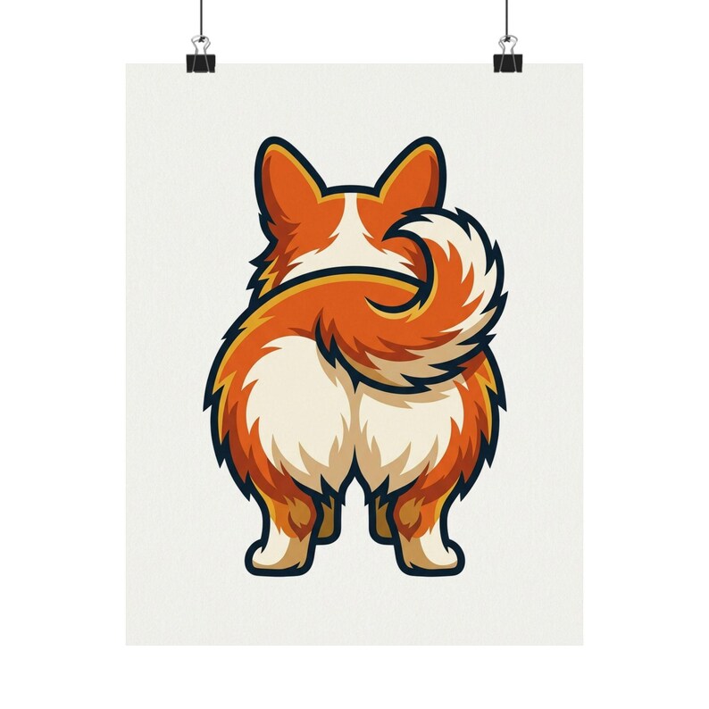 Cute Corgi Butt Dog Lover - Poster imagen 1