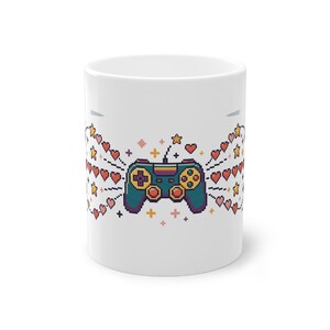 Gamer Controller Pixel Hearts - Mug Bild 1