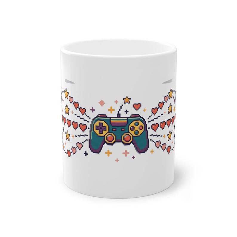 Gamer Controller Pixel Hearts - Mug Bild 1