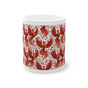 Mystical Phoenix Rising From Flames - Mug image 1