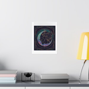 Moon Child Astrology Poster, Celestial Wall Art, Zodiac Print, Moon Phase Decor, Spiritual Poster, Boho Moon Nursery Art image 8