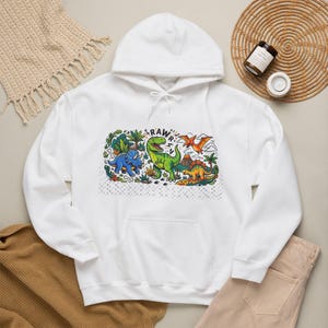 Dinosaur Rawr Kids Fun - Hoodie image 4