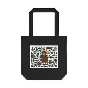 Camping Bear With Lantern - Tote Bag zdjęcie 1
