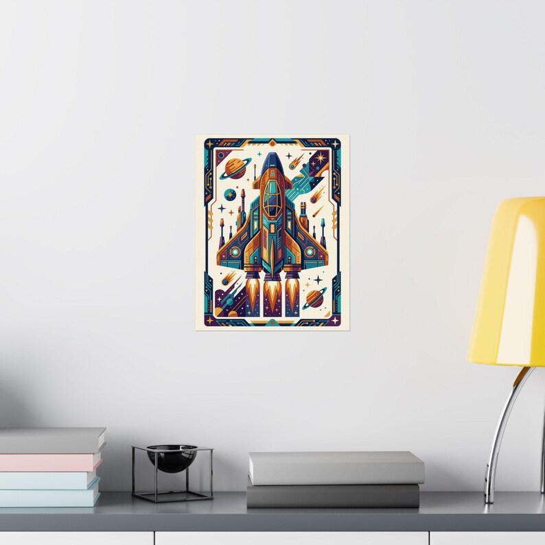 Retro Arcade Spaceship - Poster imagen 8