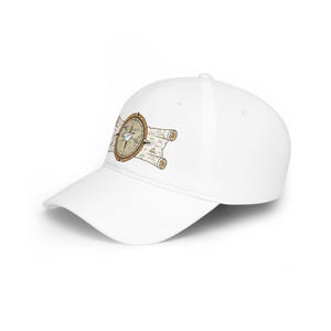 Vintage Compass World Map Paper Plane Travel Baseball Cap - Wanderlust Adventure Explorer Hat afbeelding 2