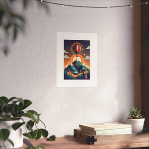 Adventure Awaits Travel Poster, Mountain Wall Art, Wanderlust Decor, Outdoor Nature Print image 6