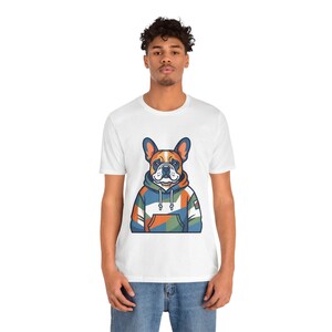 French Bulldog Wearing Hoodie - Tshirt 画像 5