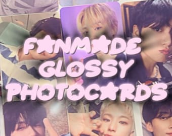 7 Kpop Boys Groups Fanmade Glossy Photocard