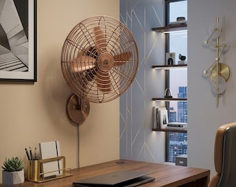 Industrial Vintage Blue Matt Fan - Etsy