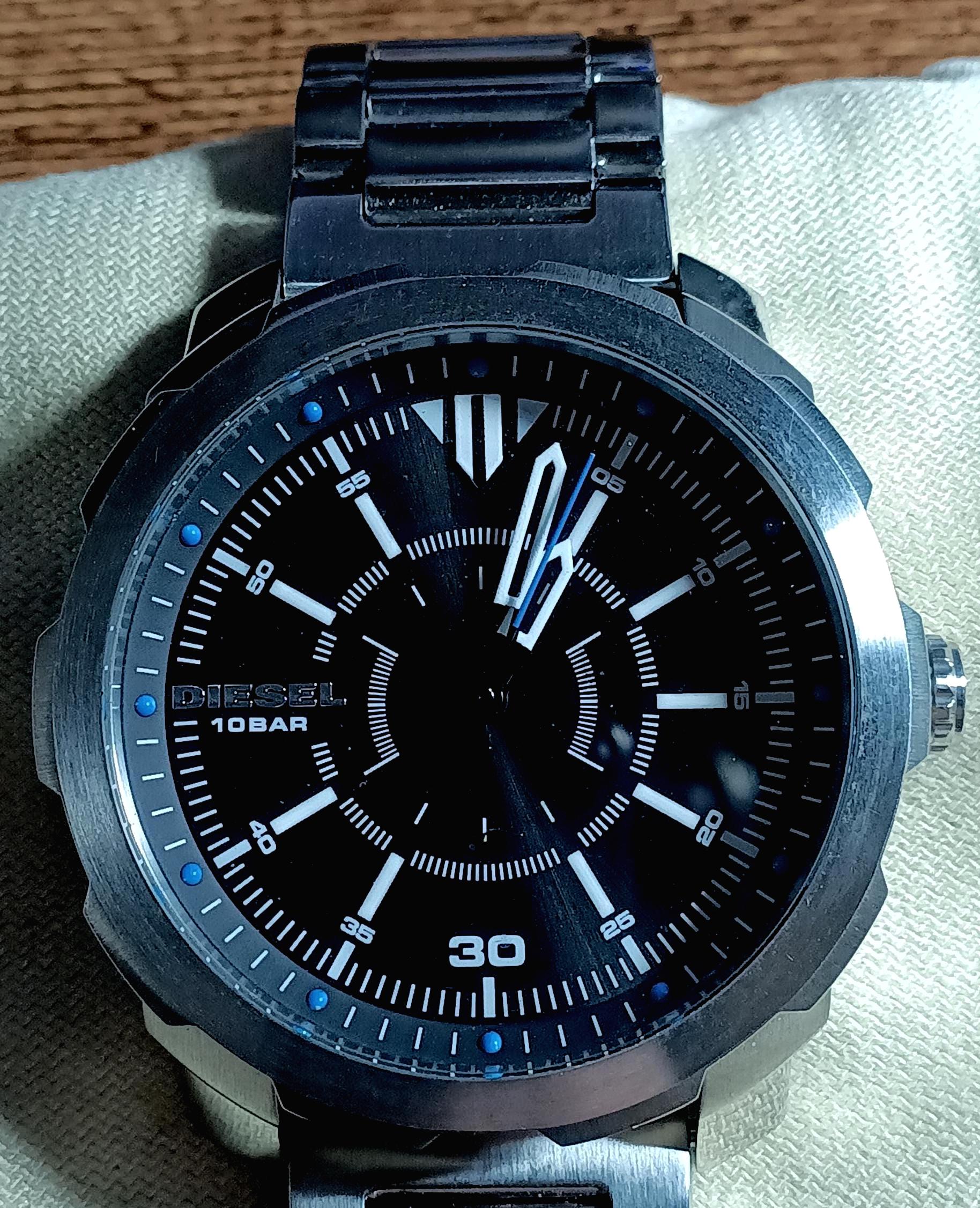 DIESEL ミリタリー ワッペン付き ジップベスト/パンク/M近年モデル Reduced Price for Quick Turnover Men's Diesel Watch Newoldstock 10