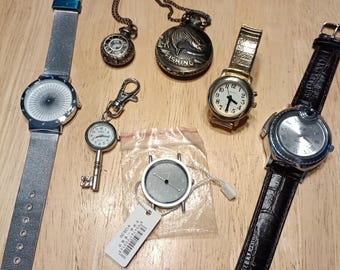 7 Watch Lot - AS IS - For Battery Replacement or Repair or Parts