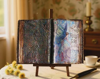 Livre décoratif fait main : contes de fées vintage