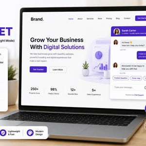 Live Chat Widget HTML CSS JavaScript | Professional Website Chat Box | Customer Support UI Template | Responsive Chat | Digital Download image 6