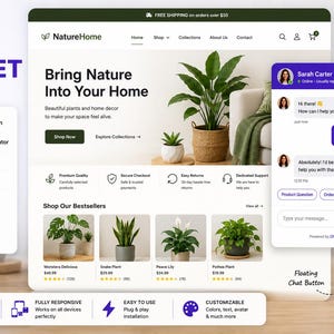 Live Chat Widget HTML CSS JavaScript | Professional Website Chat Box | Customer Support UI Template | Responsive Chat | Digital Download image 4
