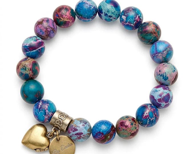 Beaded Bracelet multi-colored with heart