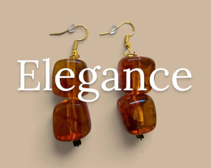 Beaded Squared Earrings