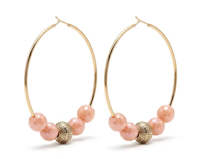 Beaded hoop earrings