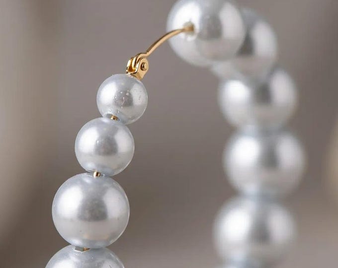 Beaded hoop earrings