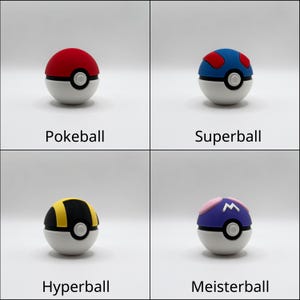 Pokemon Pokeball | 3D Druck Sammelfigur | Collectible | Desk Toy Statue | Geschenk für Sammler & Pokemon-Fans