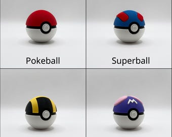 Pokemon Pokeball | 3D Druck Sammelfigur | Collectible | Desk Toy Statue | Geschenk für Sammler & Pokemon-Fans