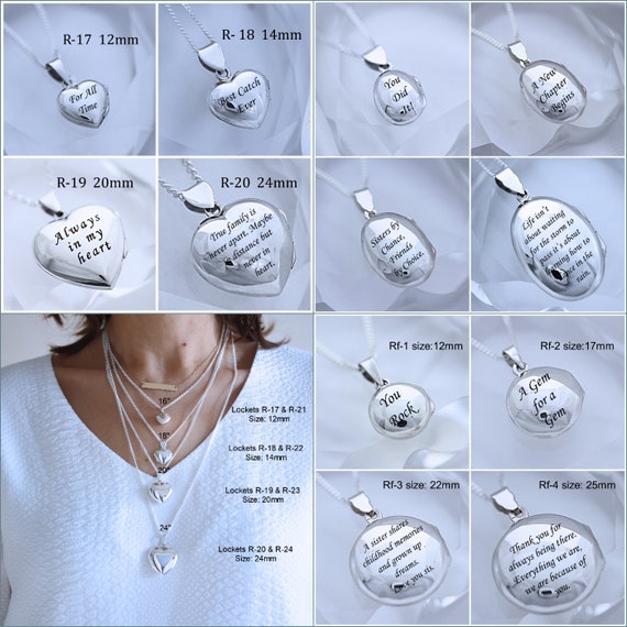 Personalized Small 12 mm Photo Heart Necklace Personalized Small 12 mm Photo Heart Necklace