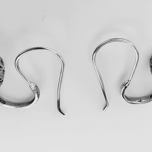 Silver King Cobra Snake earrings, 925 Sterling Silver Serpent Earrings. Sterling Silver Snake Earrings image 6