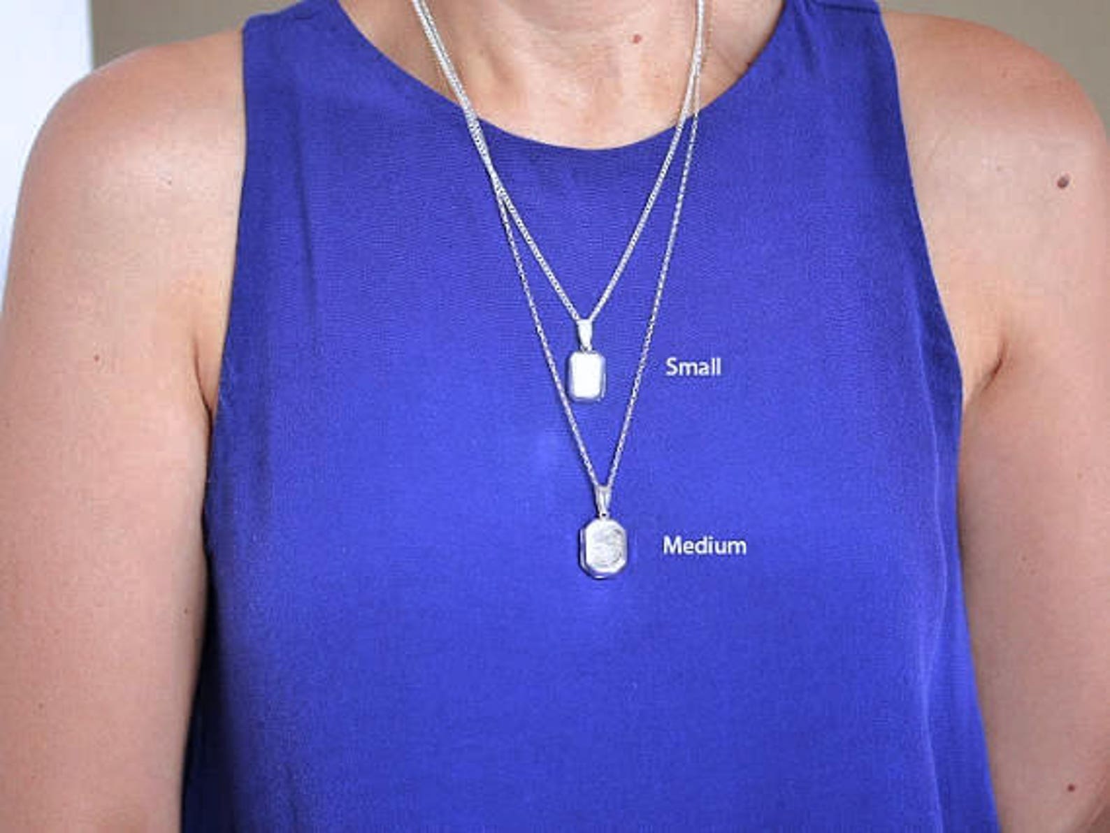 Sterling Silver Locket Necklace round Locket Necklace Silver Etsy