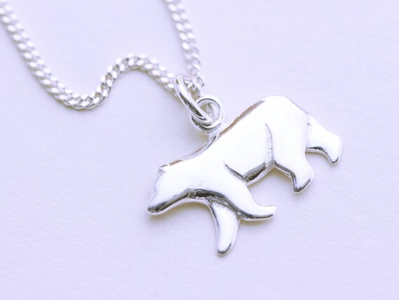 Sterling Silver Polar Bear Necklace Charm - Polar Bear Pendant Necklace Silver Sterling Silver Polar Bear Necklace Charm - Polar Bear Pendant Necklace Silver