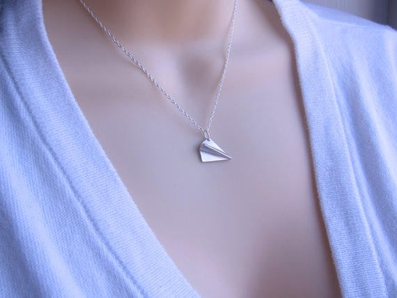 Excellent Fashion Silver One Direction Paper Airplane Necklace