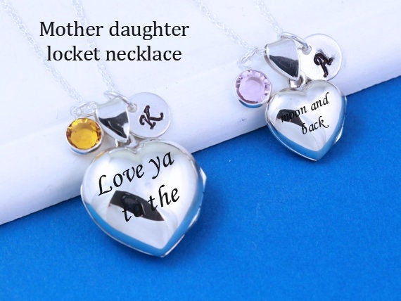 Personalized Small 12 mm Photo Heart Necklace Personalized Small 12 mm Photo Heart Necklace