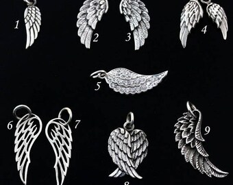 Add Angel Wing, STERLING SILVER Angel Wing.