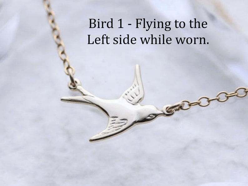 Flying Sparrow Necklace. Gorgeous Graduation Gift, Sterling silver Bird & Sterling silver Chain. Go Fetch Gift Silver Bird cage. image 3