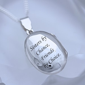 Engraved Locket. Sterling silver Oval locket Personalized custom Engraved Locket Jewelry. Engraving Quote locket, Engrave name locket. R-11