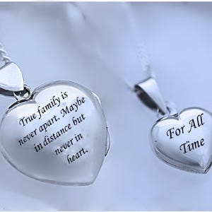 Sterling Silver Engraved Locket For Mother And Daughter Heart Locket Necklace Set Lockets Mothers Personalized Gift. 19 & 17. Choose chain