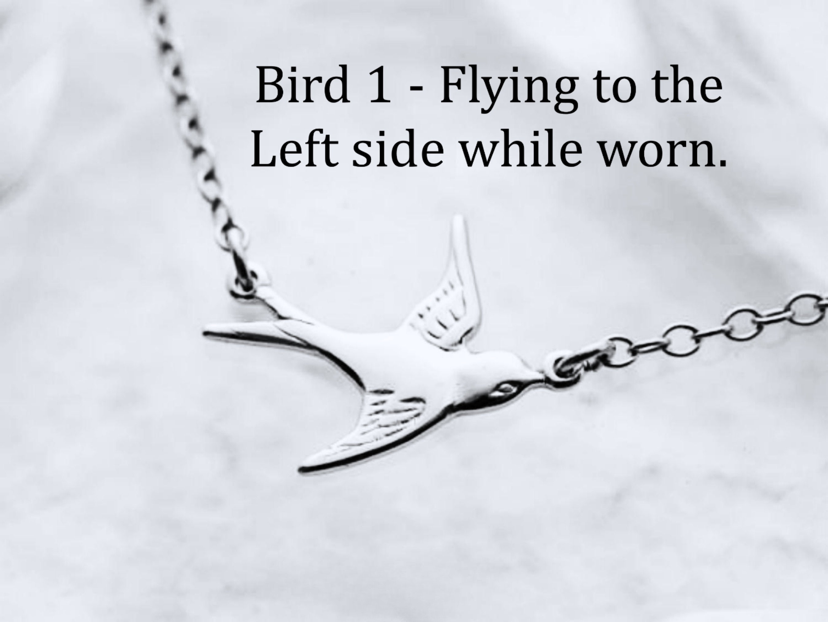 Collier Sautoir Roam - Chaîne 64 Cm + Pendentif Oiseau En Vol Métal Argenté, Occasion