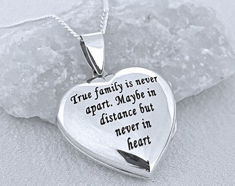 Engraved Locket Sterling silver Heart Locket Necklace, One-of-a-kind Custom Engraved Heart Locket. R-20, 24 mm