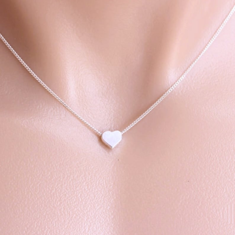 Small heart necklace sterling silver Clearance