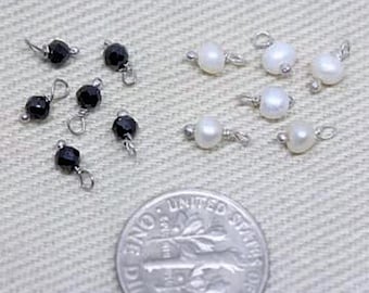 Add TINY Charm in Sterling silver wire.