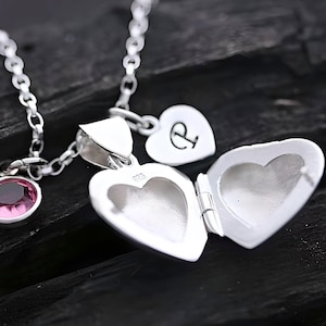 Locket. Heart locket, Sterling Silver Heart locket necklace. Personalized charms, Medium Locket, keepsake locket Jewelry, lockets.  R-22