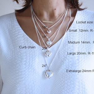 Laser Engraved Locket Necklace. Choose Locket Size. Sterling Silver Locket Customized Message Engraved Heart Locket Necklace. Choose chain