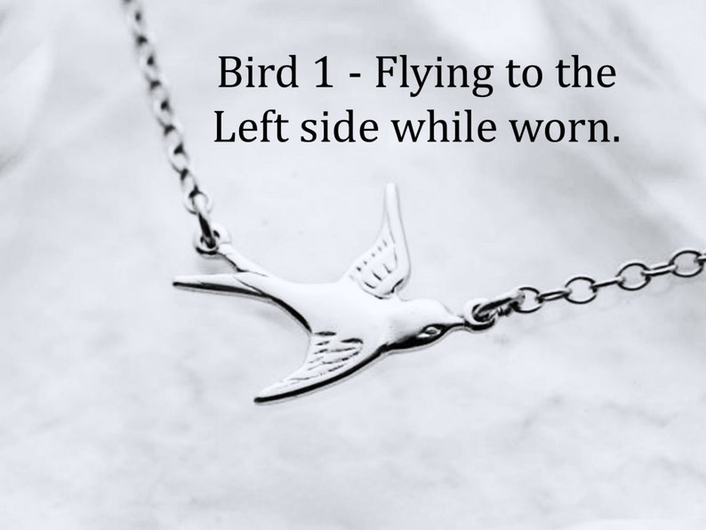 Flying Sparrow Necklace. Gorgeous Graduation Gift, Sterling silver Bird & Sterling silver Chain. Go Fetch Gift Silver Bird cage. image 5