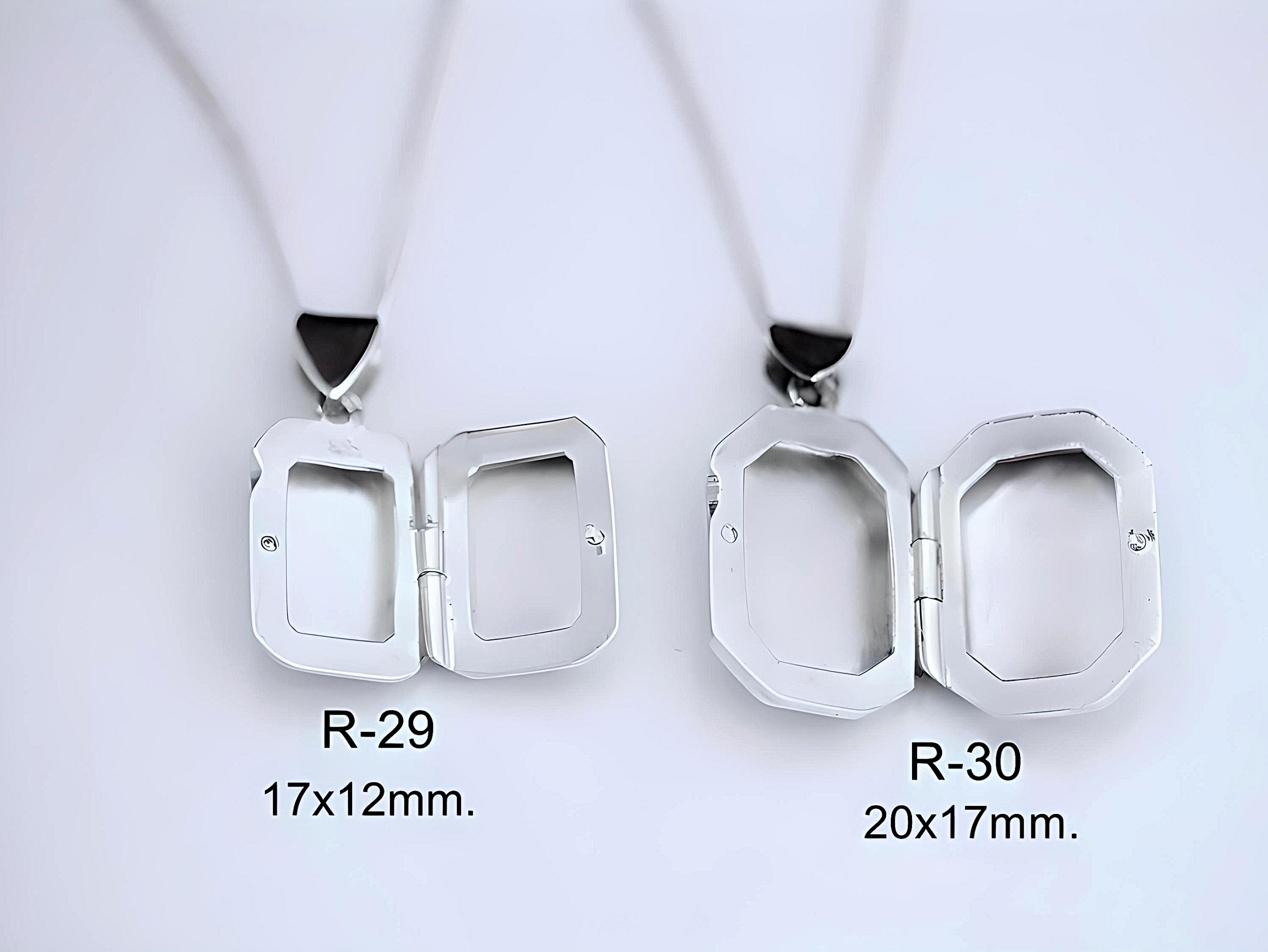 Personalized Locket Sterling Silver Rectangular Engraved Locket ...